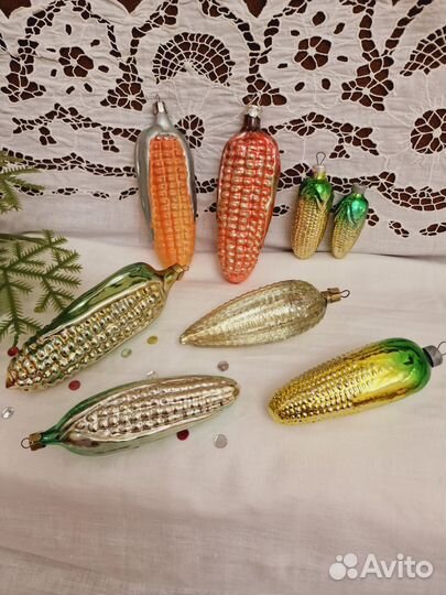 Елочные игрушки ссср.Овощи.Фрукты