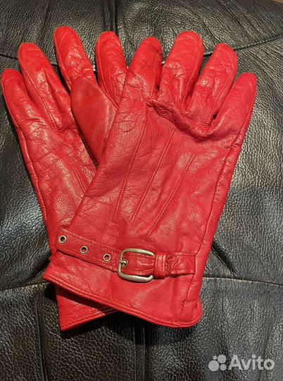 Перчатки женские кожаные