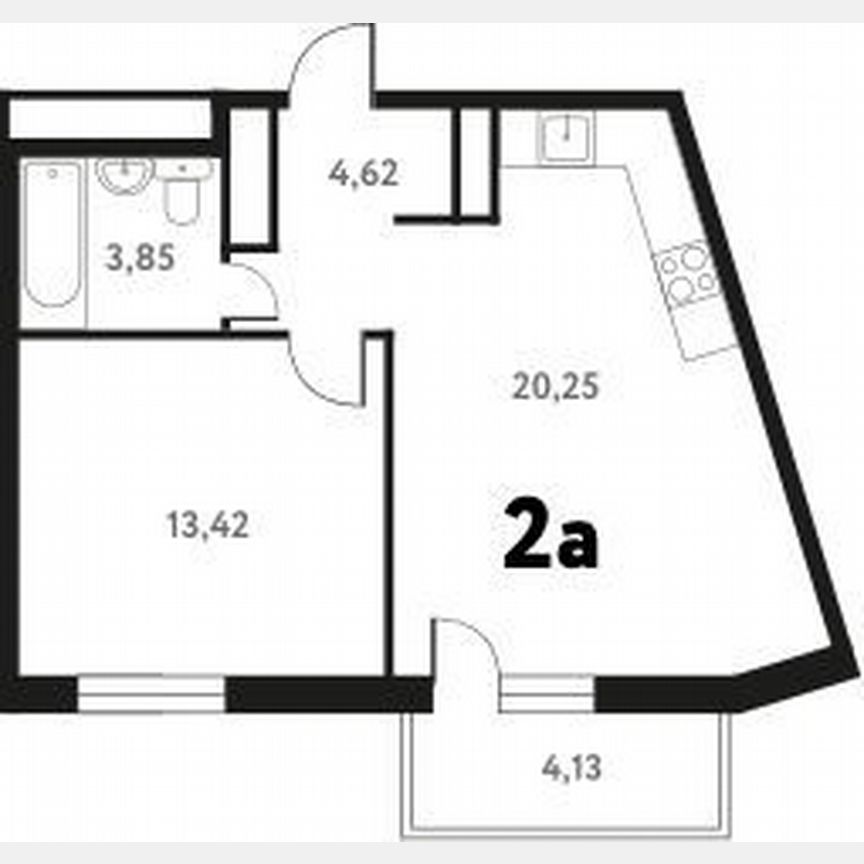 1-к. квартира, 40,9 м², 13/17 эт.