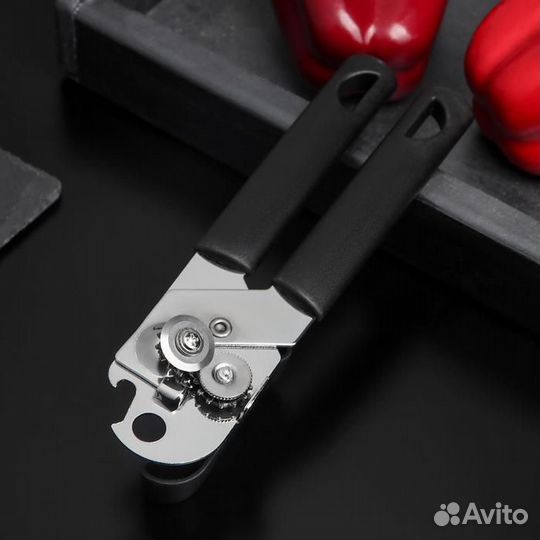 Консервный нож-открывалка Доляна «Краски», 2 в 1