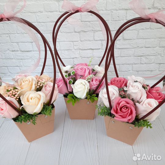 Букет из мыльных цветов