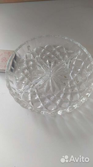 Тарелка порционная, розетки, хрусталь