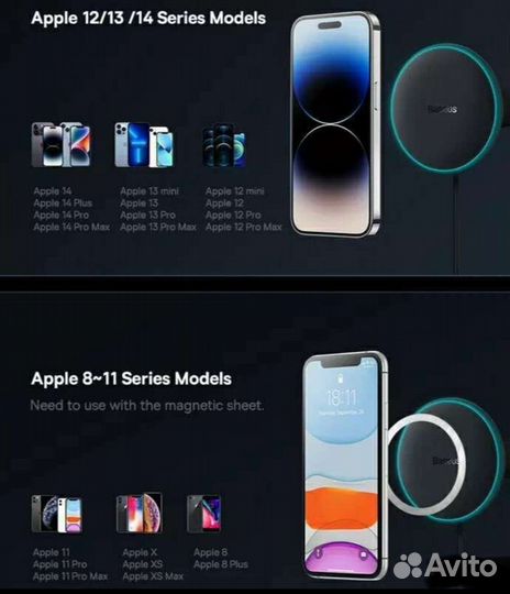 Зарядка + кольца Baseus magsafe iPhone в машину