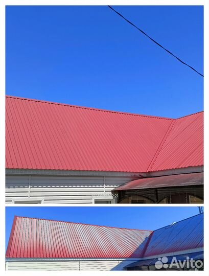 Покраска кровли, заборов, фасадов