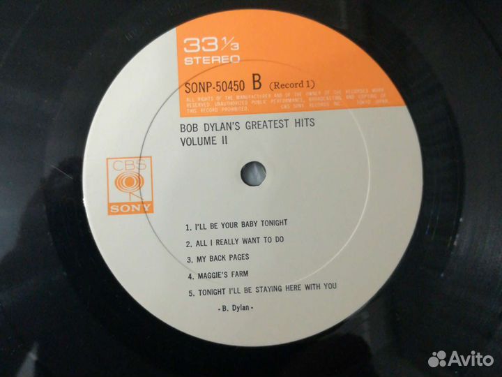 Bob Dylan Greatest hits 2 lp (винил)