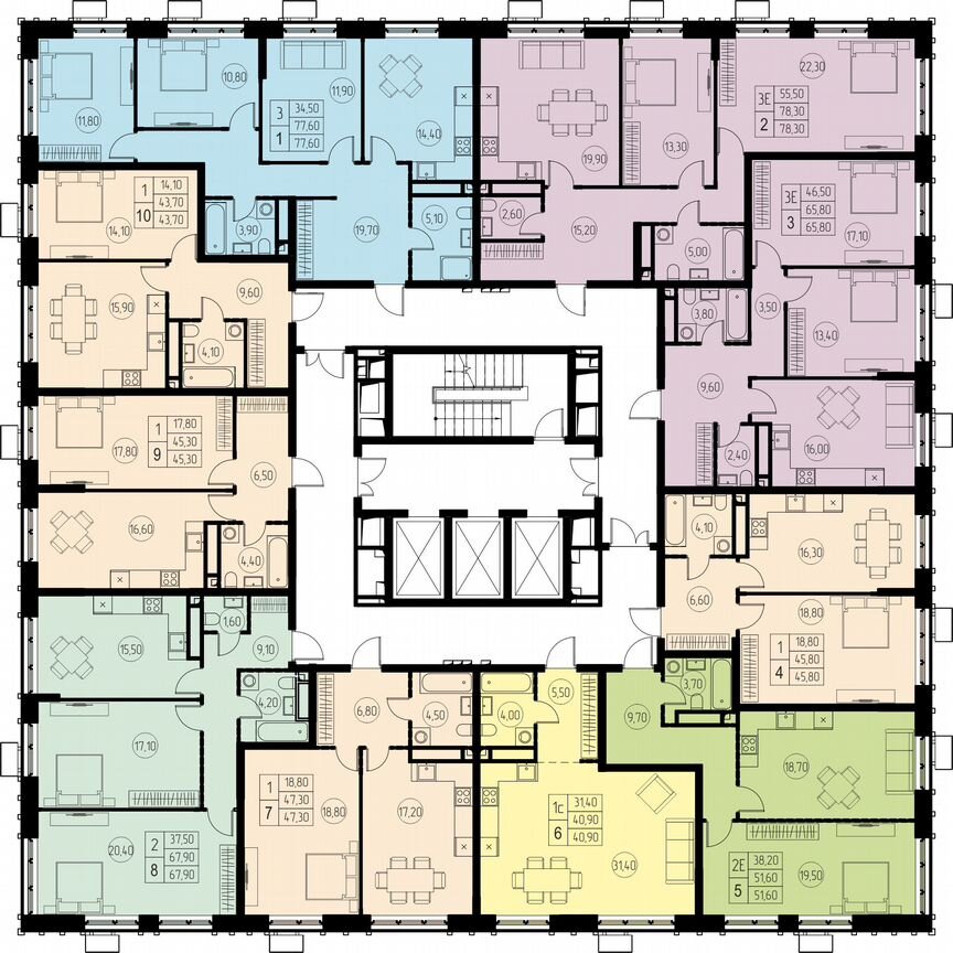 Квартира-студия, 40,9 м², 4/18 эт.