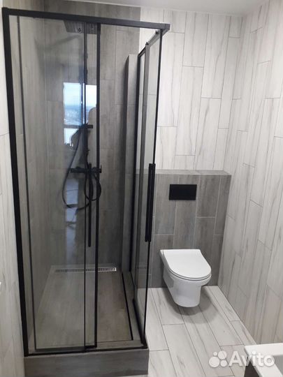 Установка инсталляции, поддона, ванн. Сантехник