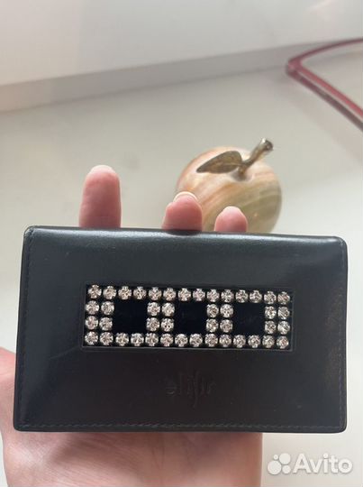 Визитница натуральная кожа со стразами Svarovski