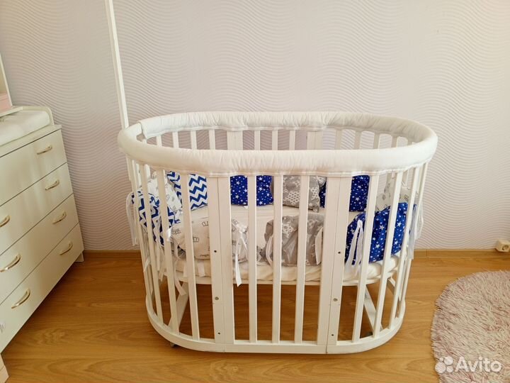 Детская кровать манеж с матрасом