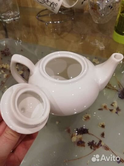 Заварочный чайник, заварник, чайник белый