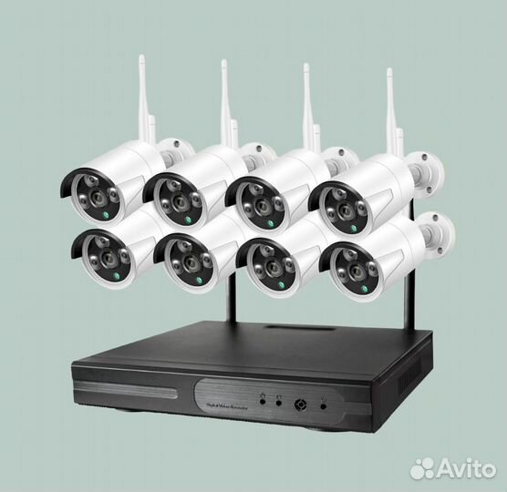 Комплекты Wi-Fi видеонаблюдения, поворотные