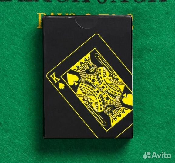 Карты игральные покерные, черные