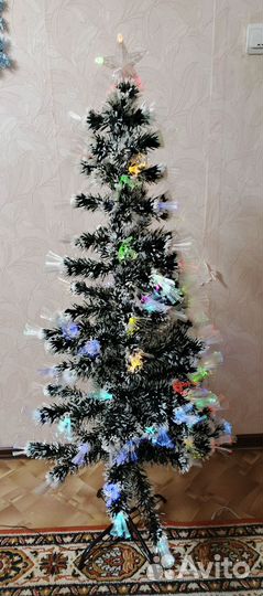 Ель искуственная заснеженная бу