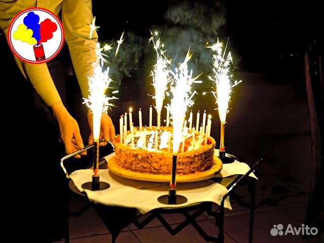 Свечи-фейерверки (фонтаны) для свадебного торта