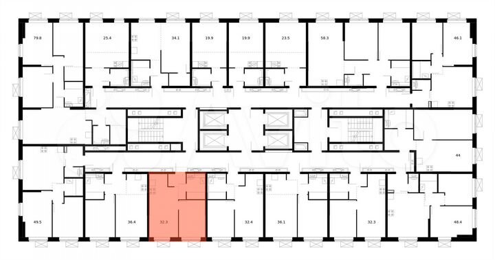 1-к. квартира, 32,3 м², 10/25 эт.