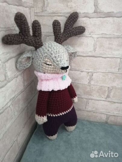 Мягкая игрушка сонный оленёнок