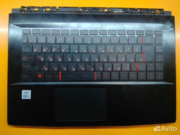 Топкейс MSI GF65 Thin с нерусской клавиатурой