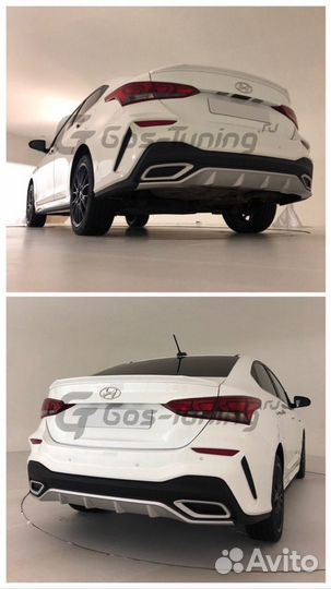 Задний бампер Quant на Hyundai Solaris 2