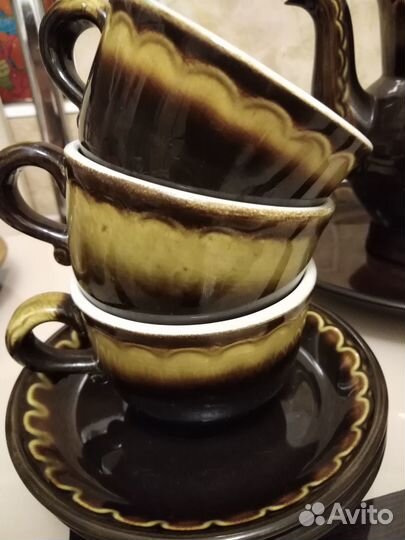 Кофейный керамический сервиз, СССР,1985 год