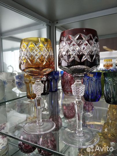 Цветной хрусталь бокалы Нахтман Германия