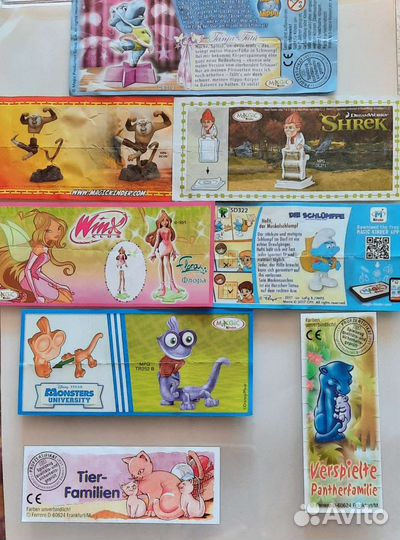 Вкладыши разных киндеров