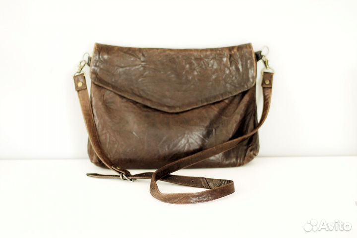 Кожаная сумка женская коричневая ручная работа