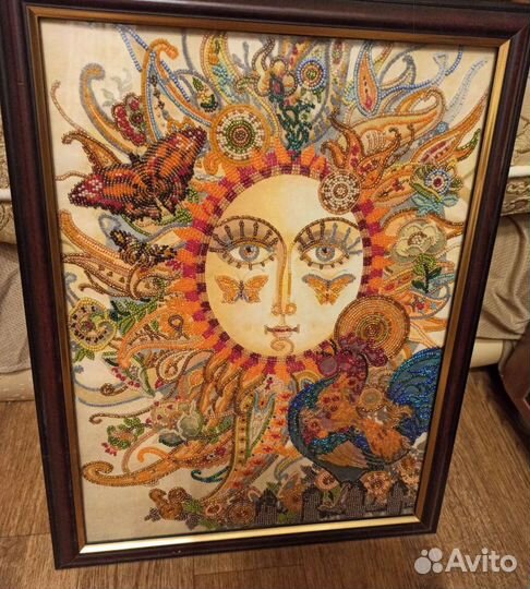 Картина бисером солнце