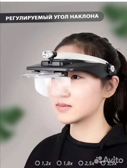 Очки лупа с подсветкой