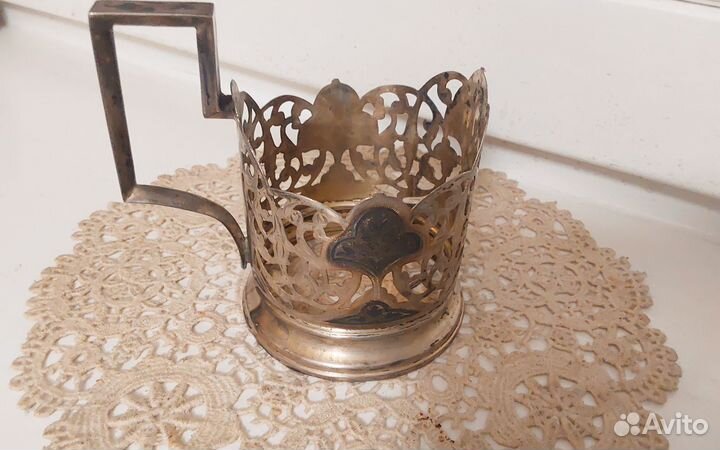 Подстаканник, серебро 875, Кубачинское