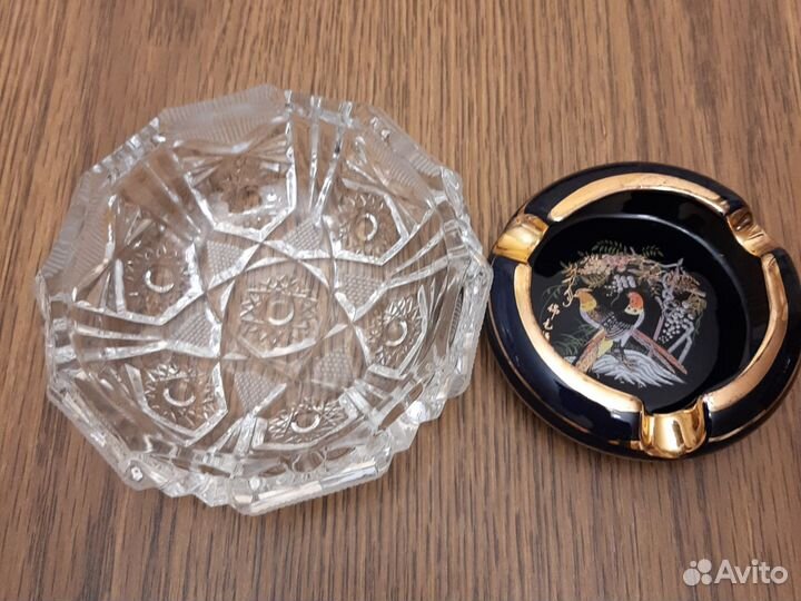 Пепельница хрустальная ссср,керамическая Греция