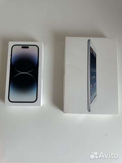 Коробки от iPhone 14 ProMax и iPad mini