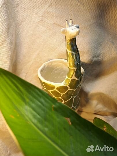 Жираф ручная работа глина
