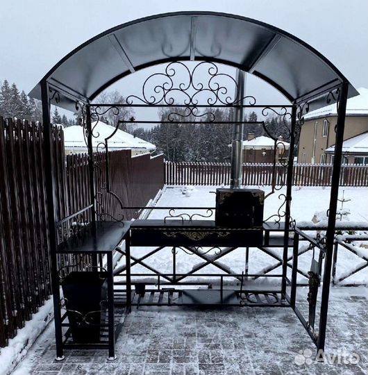 Мангал с крышей