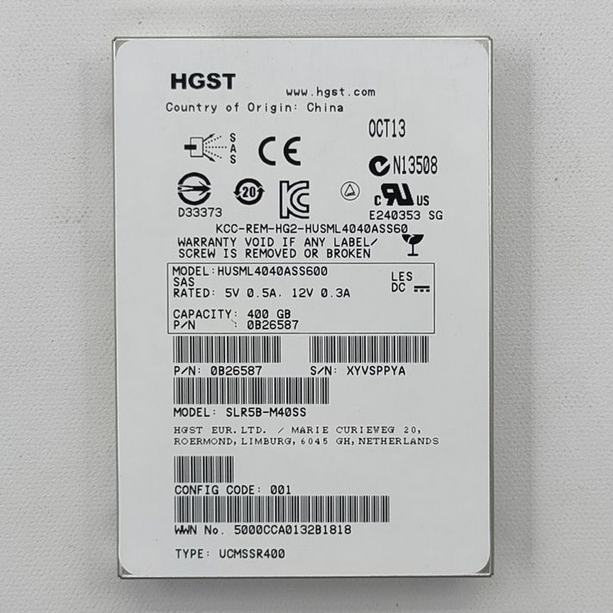 [SLR5D-M40SS] Ssd Диск Husml4040ass600 0b26587, Hg