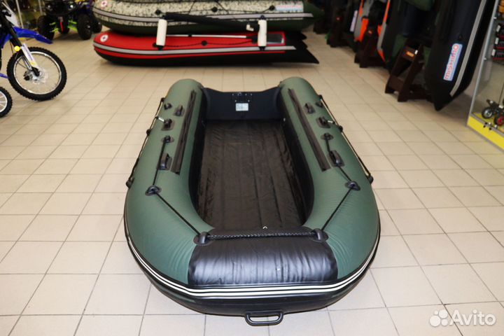Лодка драккар 3400 нднд hant-PRO, цв зелено-черный