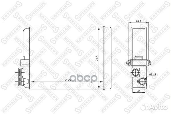 Радиат.печки volvo s60 2.4 2.5tdi 00 Stellox 196