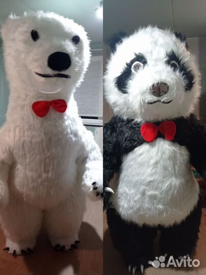 Ростовые костюмы (панда/белый медведь )