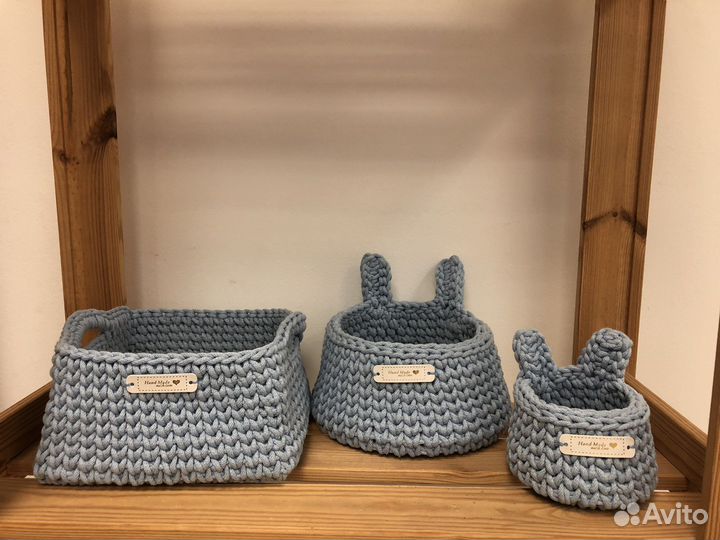 Корзины из хлопкового шнура на заказ