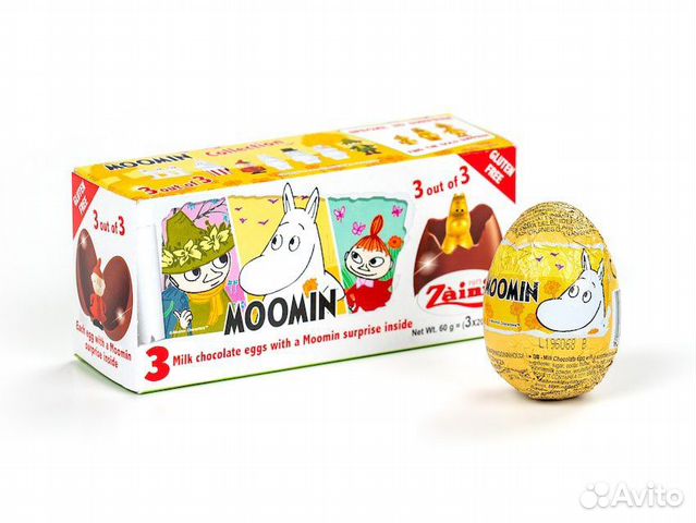 3 штуки/набор Шоколадное яйцо сюрприз Moomin