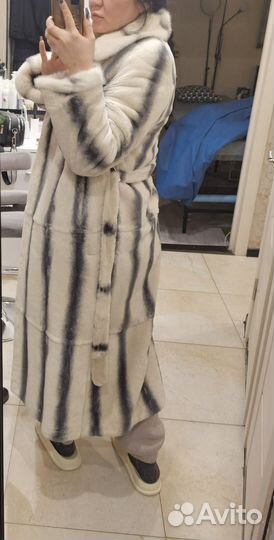 Шуба натуральный мех 46 48 длинная, торг