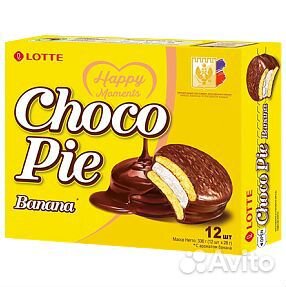 Пирожное Choco Pie Lotte Банан 336г lotte KF RUS