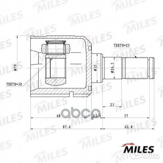 Шрус hyundai matrix 01-06/ elantra/lantra 95-06