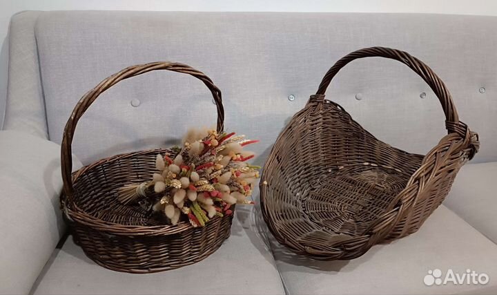 Плетёная корзина поднос для летних фотосессий