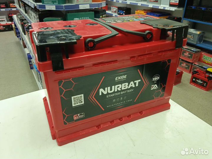 Акб 75ач Nurbat (Exide) Рено logan, Дастер