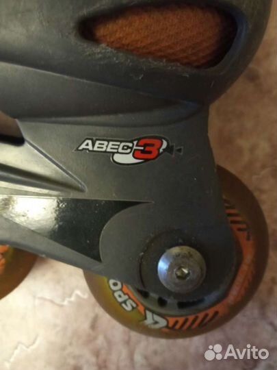 Роликовые коньки раздвижные 35 - 38 +защита