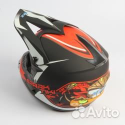 Шлем кроссовый MX (Черный/Зеленый, L)