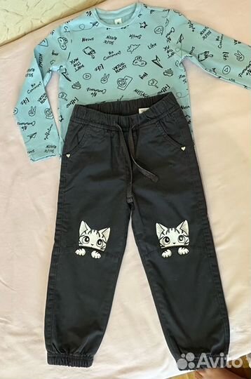 Пакет новых вещей для девочки 104-110 см