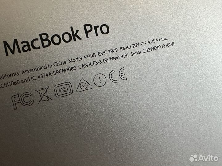MacBook Pro 15 2015 500 SSD 2018