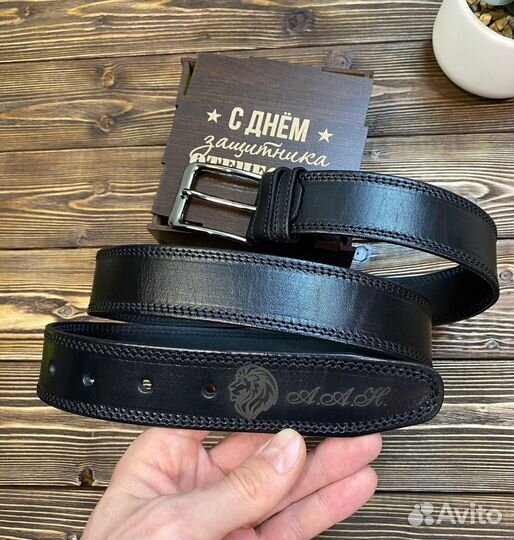 Ремень из кожи с любой гравировкой
