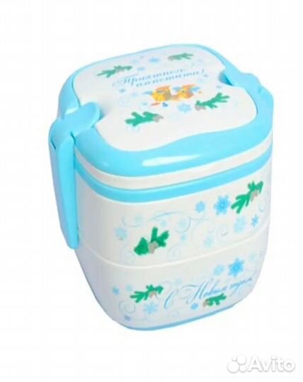 Ланч-бокс новый с ложкой